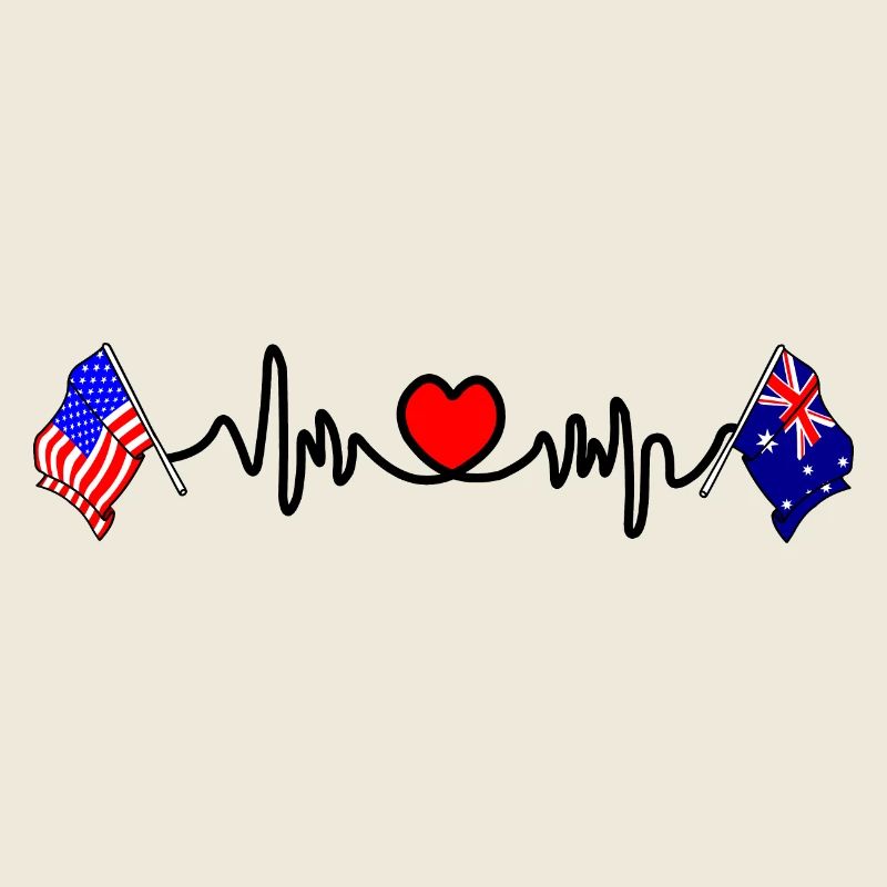 Drapeau des États-Unis et drapeau de l’Australie