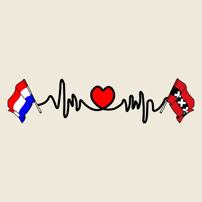 Cardio coeur Drapeau Pays-Bas, Amsterdam