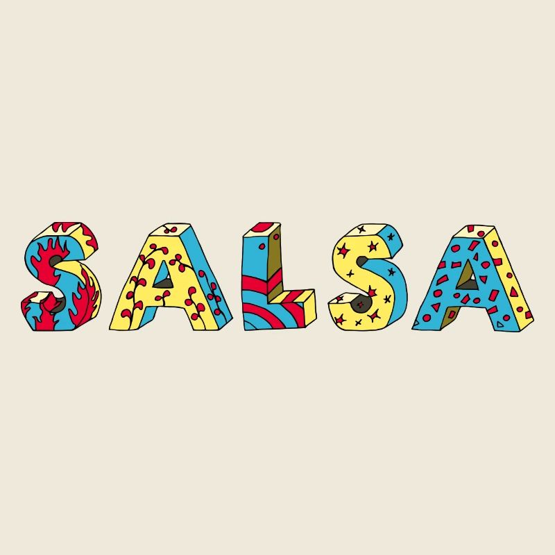 Logo positif cool Salsa Rueda Latino