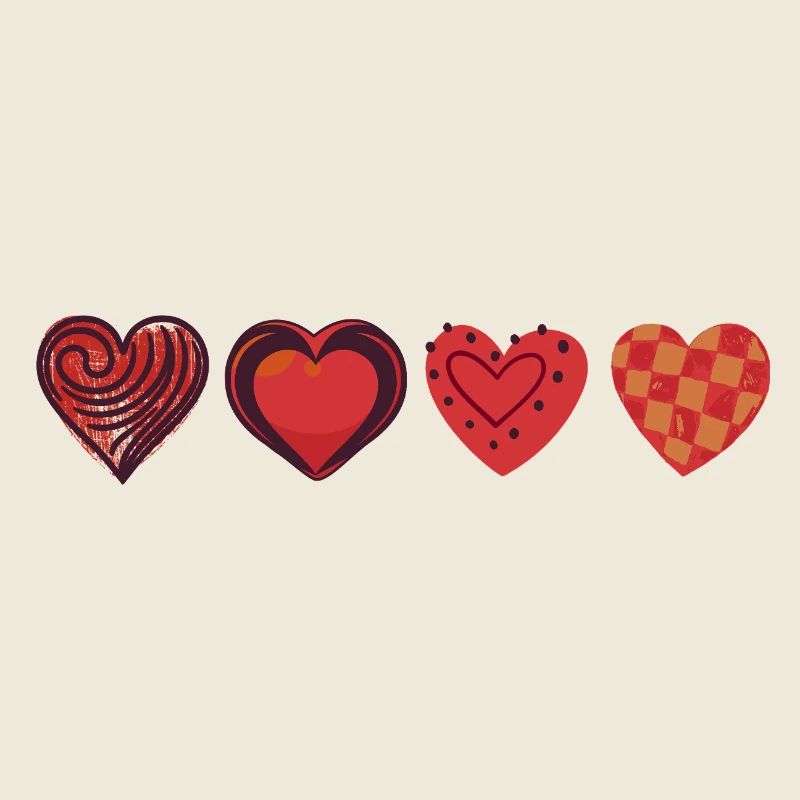 Cute Love - Valentinstag; Herz Kollektion Rot