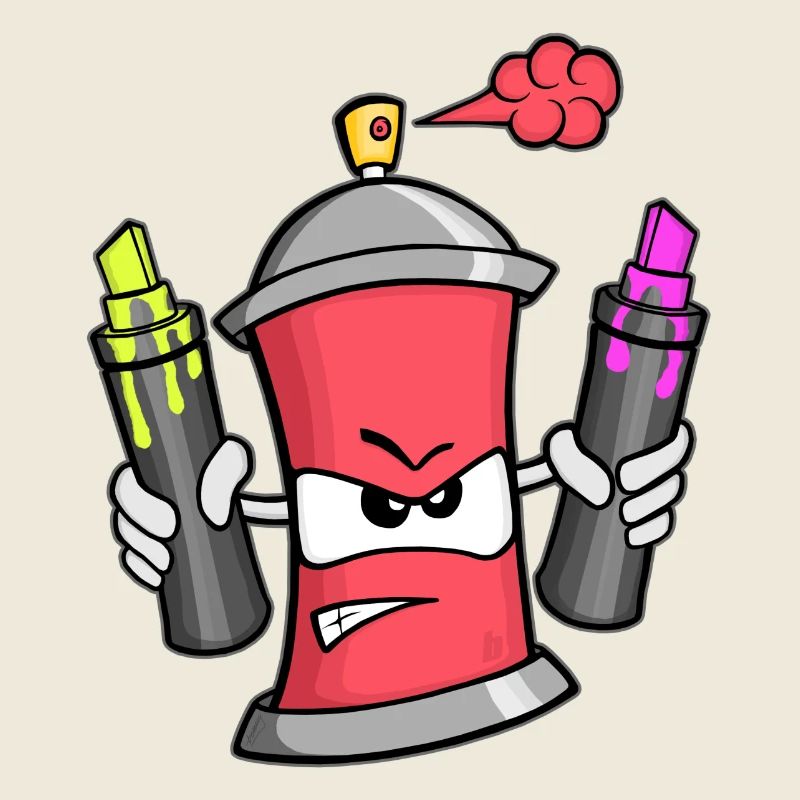 Graffiti Spray Can (red)