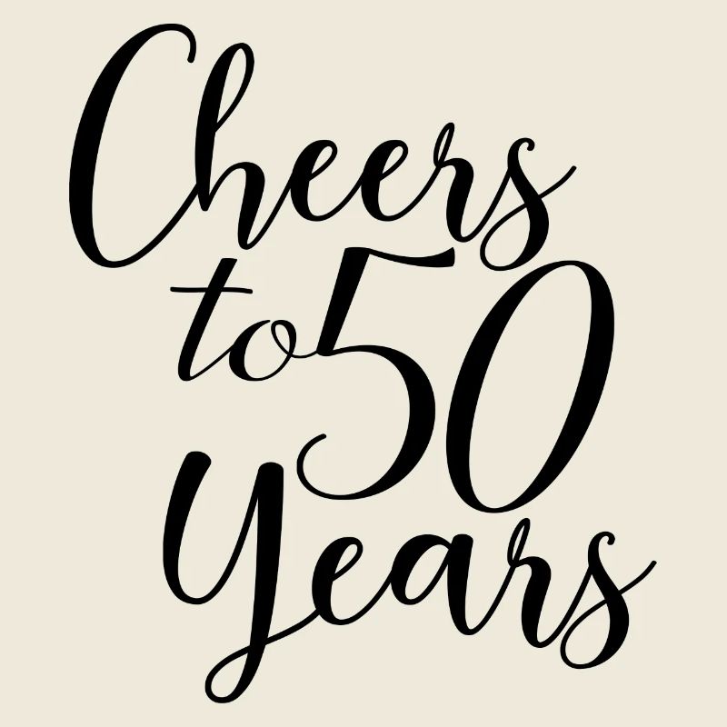 Cheers To 50 Years - Geburtstags- oder Jubiläumsgeschenk