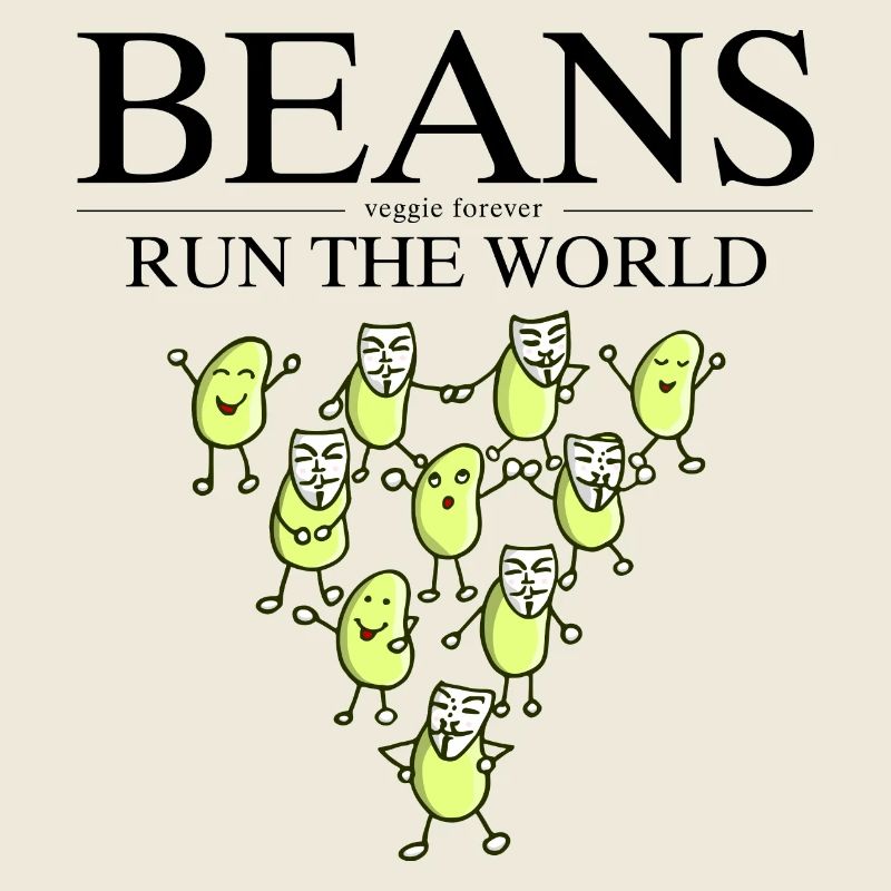 Vegan Bohne cooler Spruch