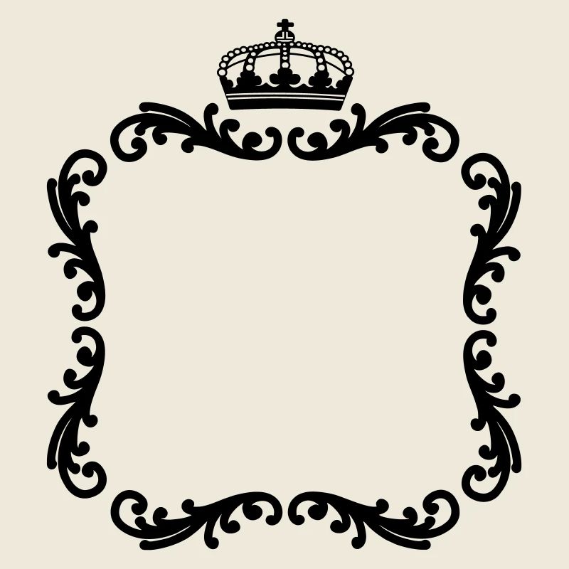Frame with crown decorative frame for photo