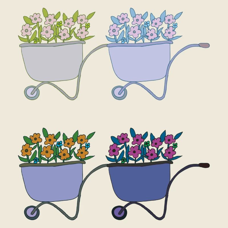 Wheelbarrows 4-fold