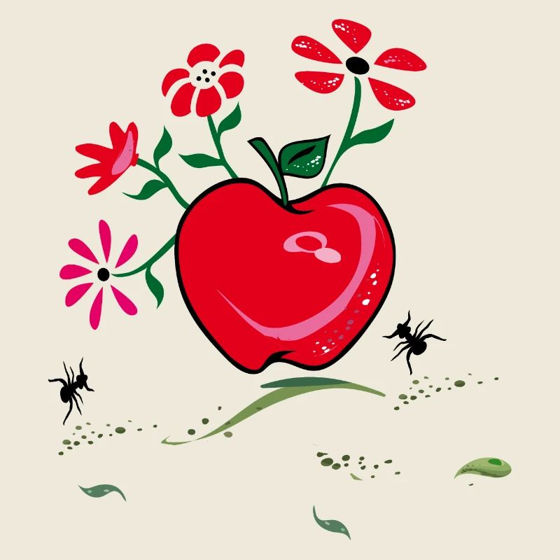 Apple, Flower Greeting, Ants