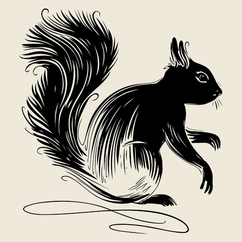 Eichhörnchen Tier Silhouette