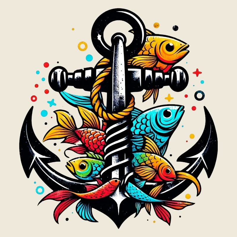 An Anchor with Fish