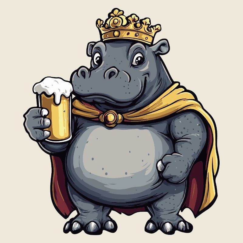 Hippopotame Bière Drôle