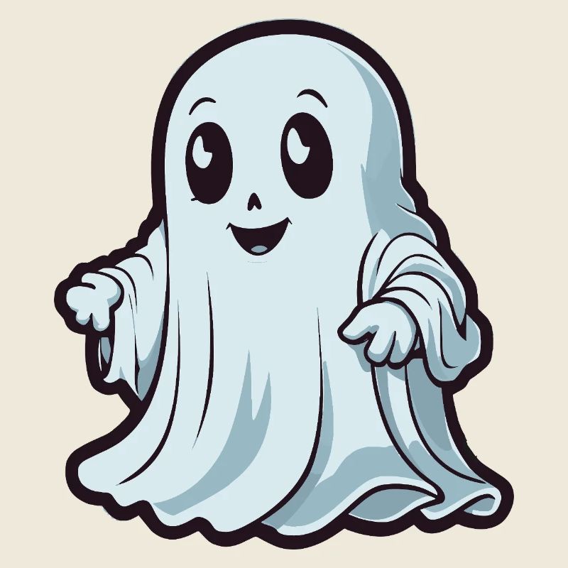Cute Ghost - Spooky Halloween Design