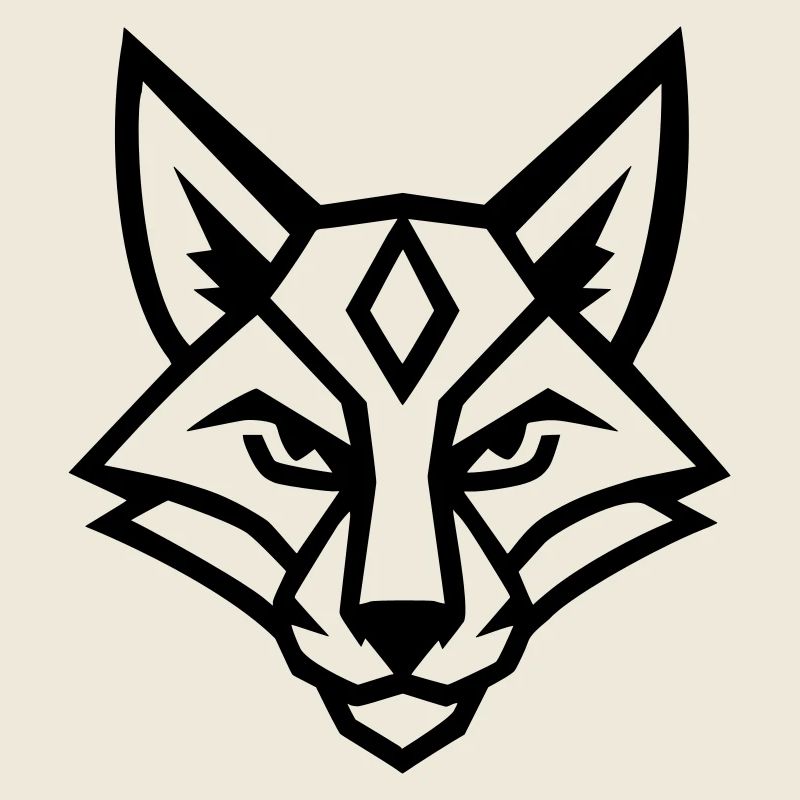 Stylized geometric fox