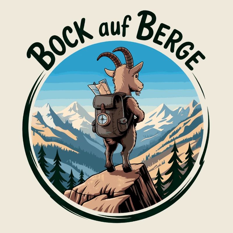 Mountaineer goat on the summit