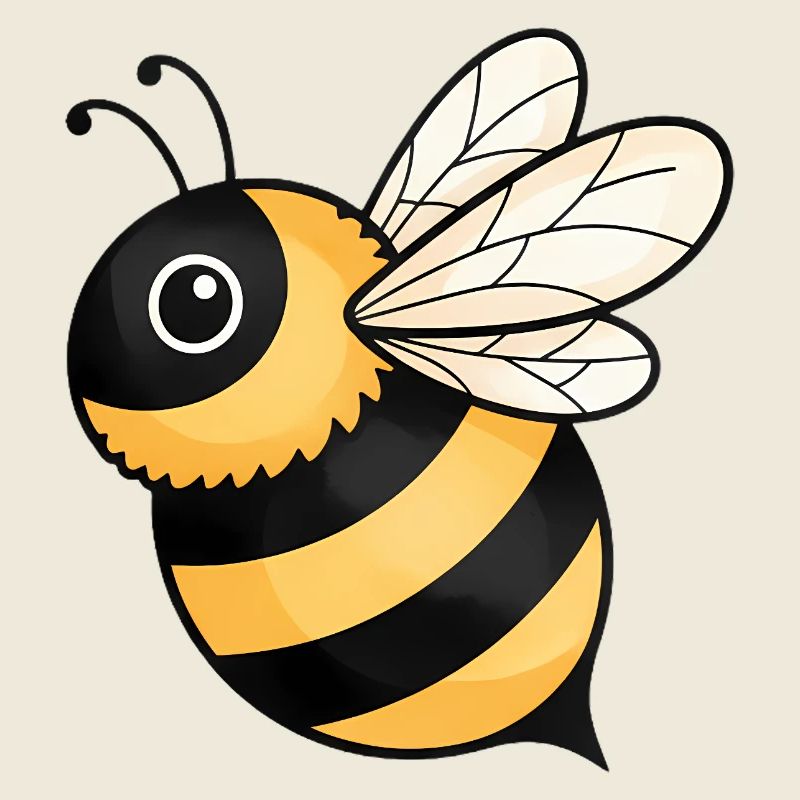 Happy Bee Yellow Black