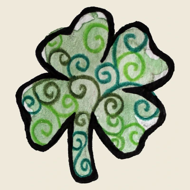 Wirbel-Kleeblatt in Pastel Greens