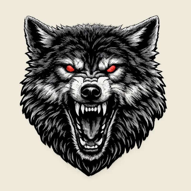 Wolf Mask Fire Gaze