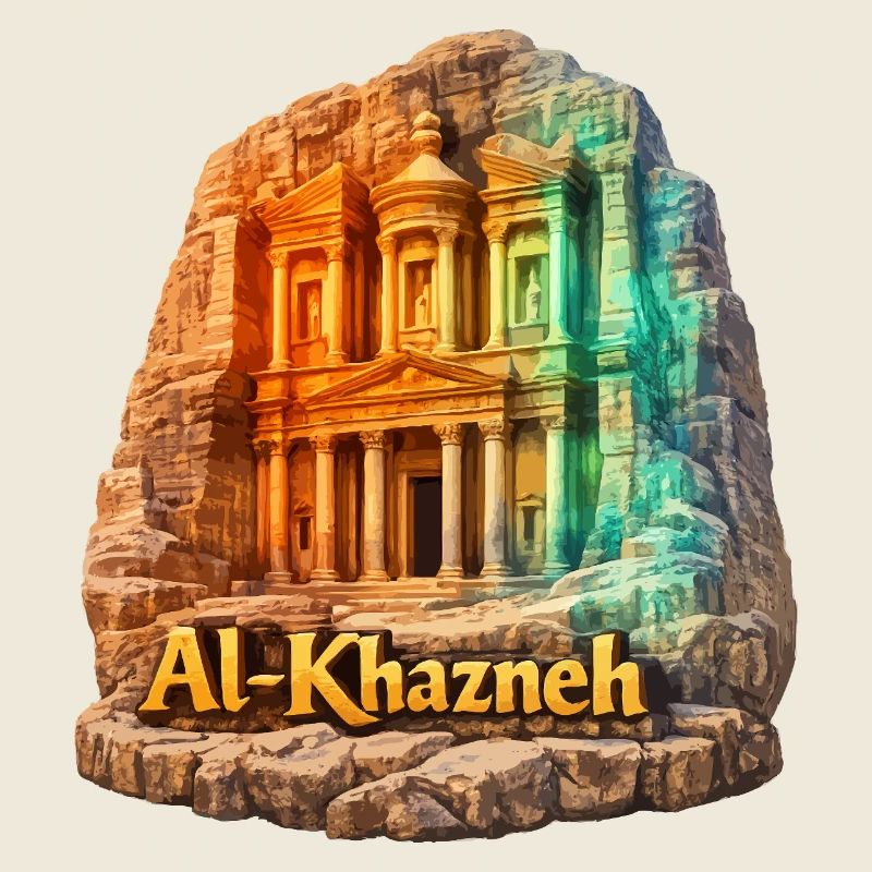AlKhazneh Petra Arc-en-ciel