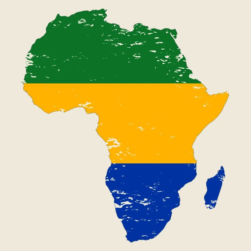 Gabon_Flagge_Afrika_used