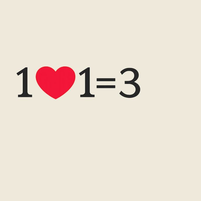 Schwangerschaftsankündigung. 1 Kern 1 = 3