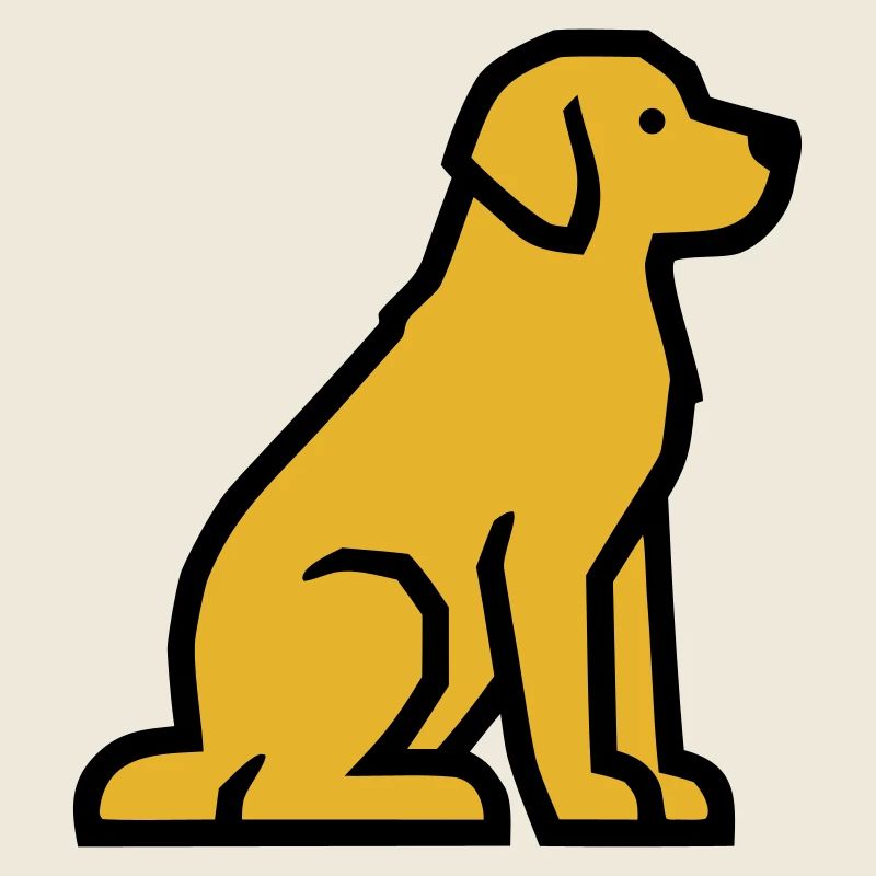Sitzender Hund Golden Retriever Hundeschule