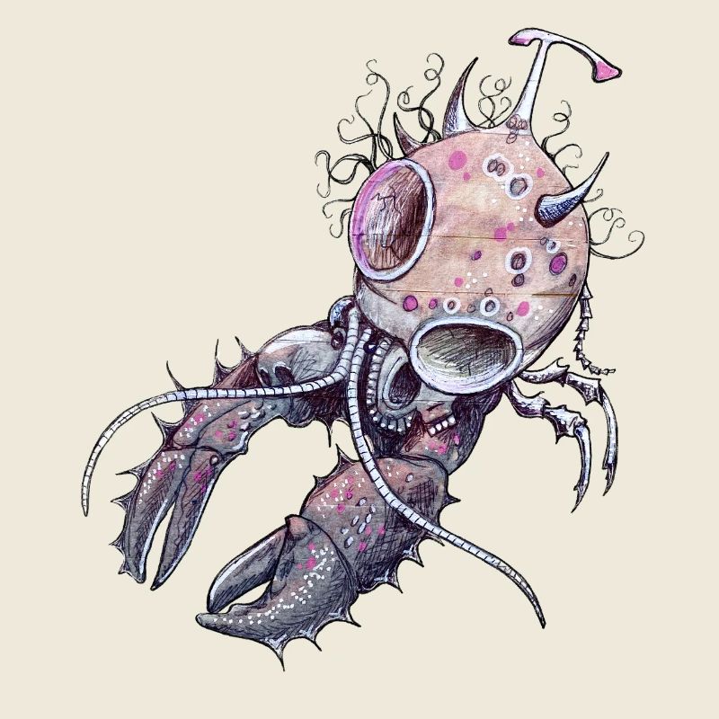 Homard spatial pastel