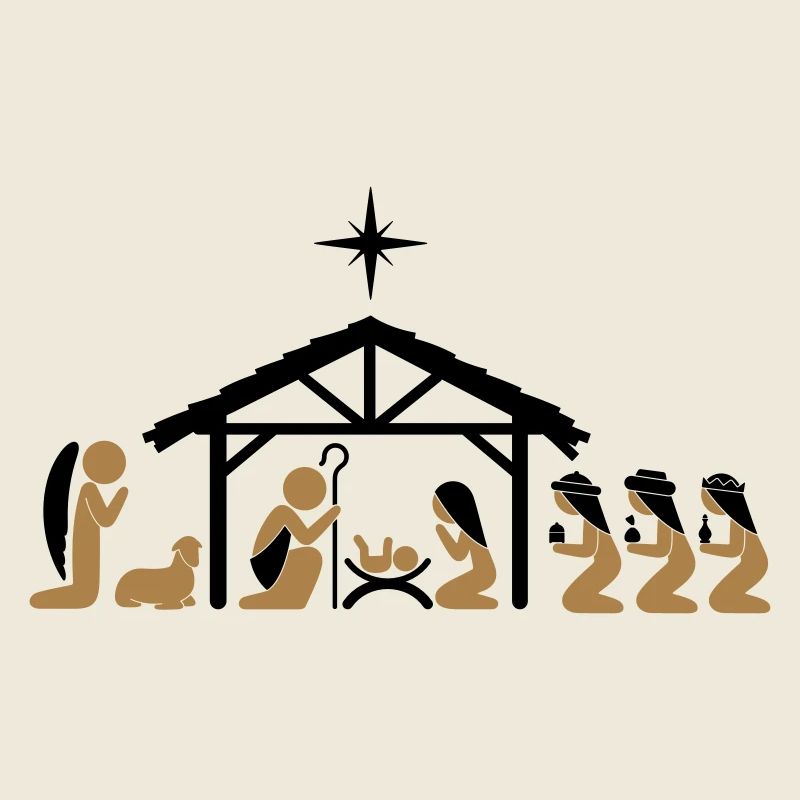 Weihnachtskrippe an Heiligabend