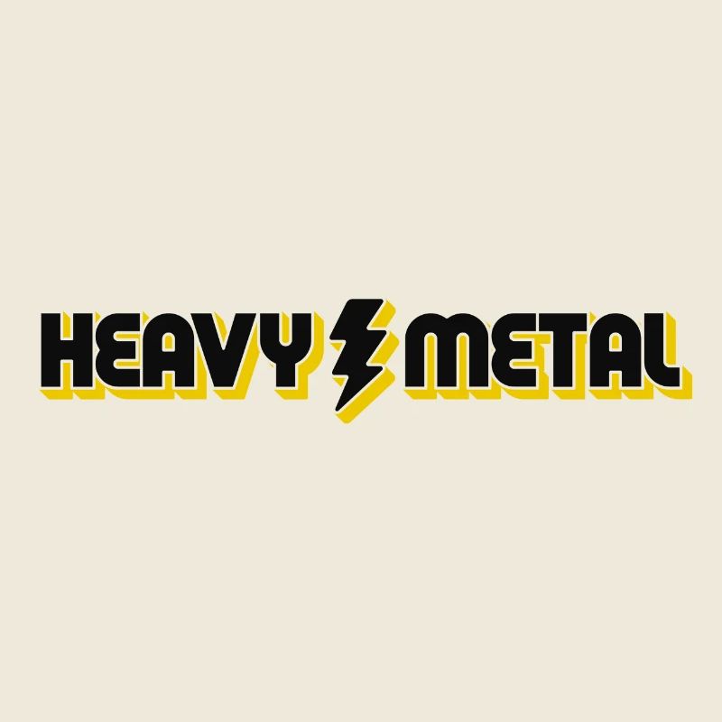 Bold Lightning Heavy Metal Logo Design