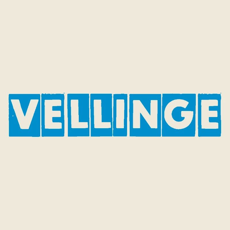 Vellinge – Blaues Textdesign