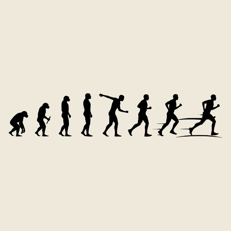 Oreiller autocollant T-shirt Marathon Runner Evolution