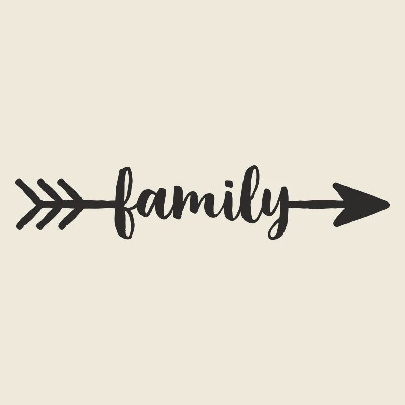 Famille avec flèche – Design familial aimant