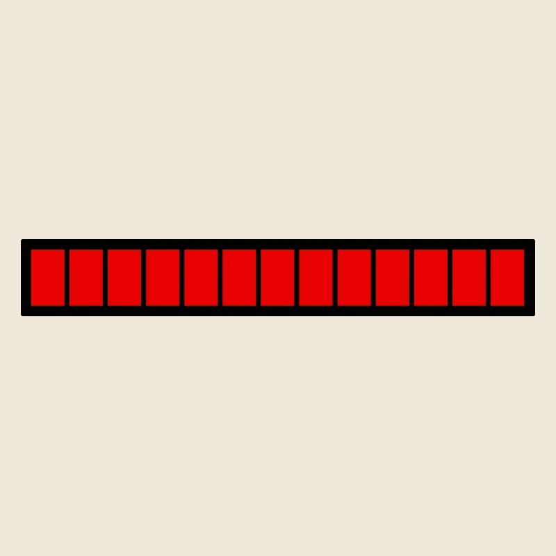 Rechteckige Ladeleiste Schwarz Rot (100%)