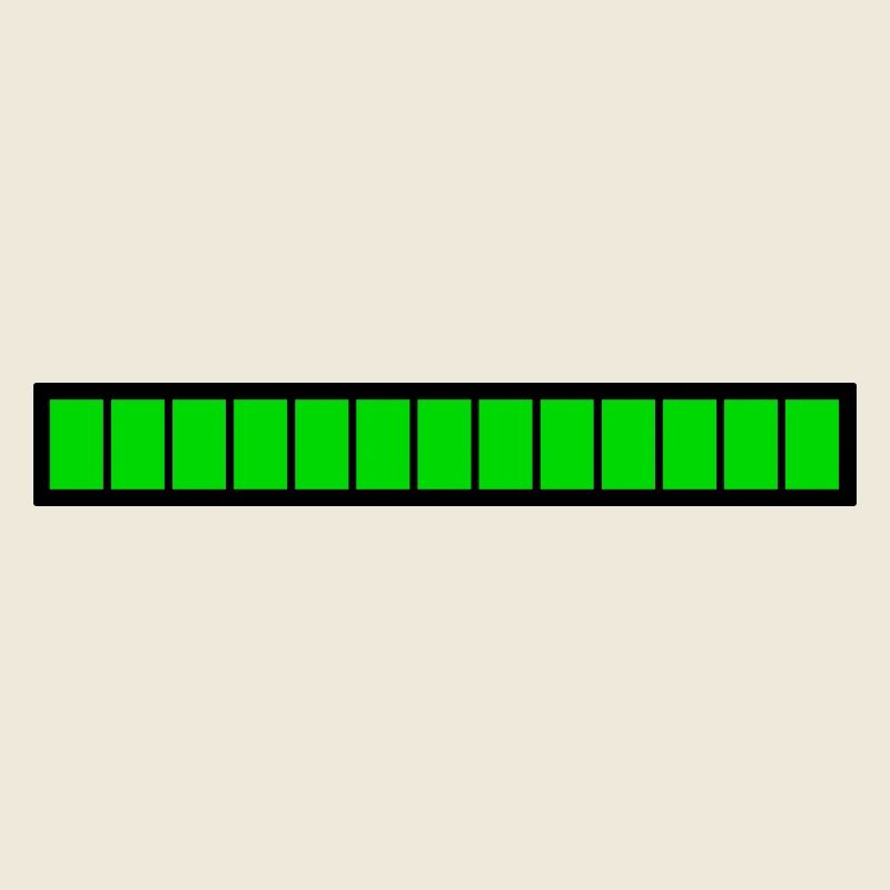 Rectangle loading bar Black Green (100%)