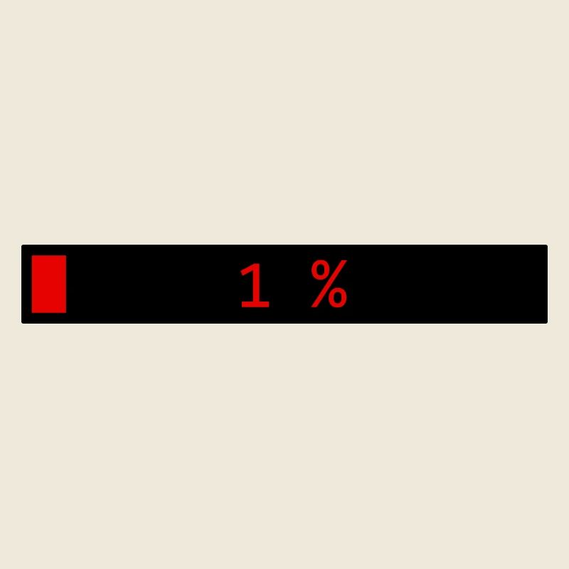 Rectangle loading bar Black Red 1%