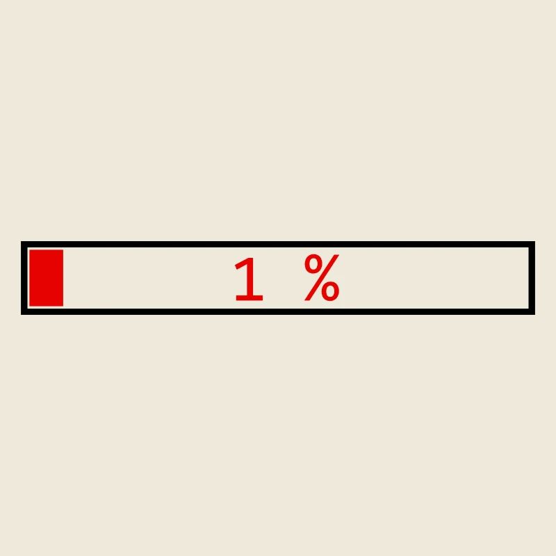 Loading Bar Red 1% outline Black