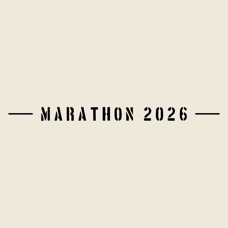 Marathon 2026 lettering