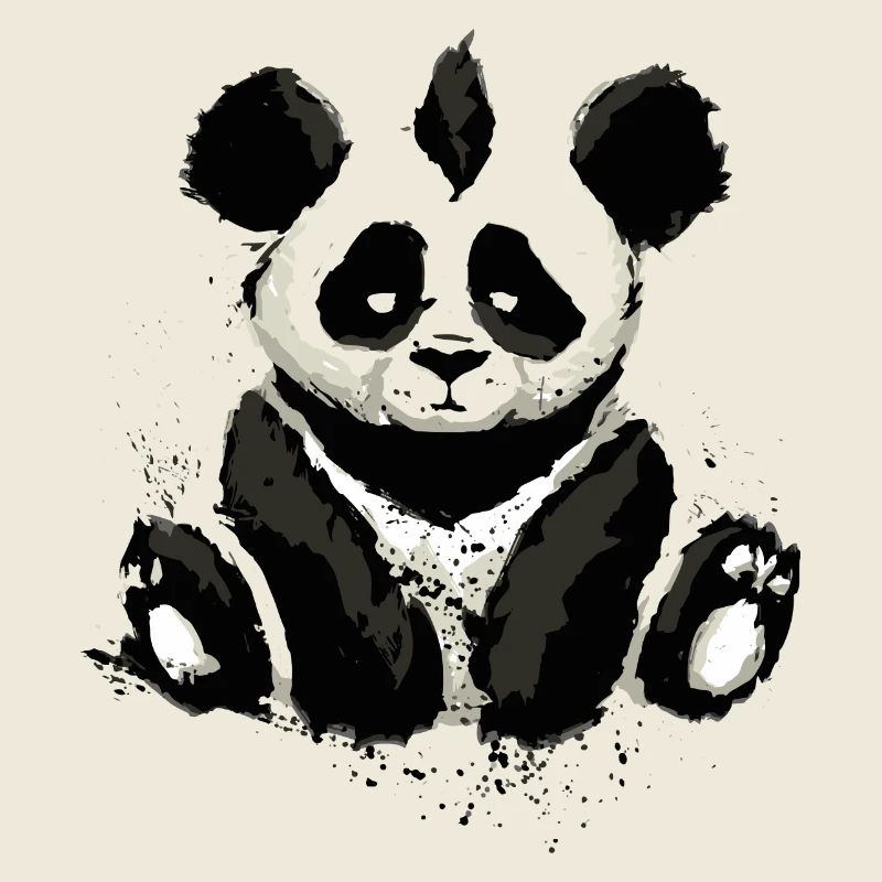 Inked Panda Bear