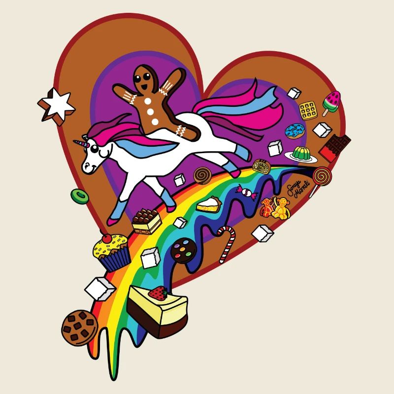 Zucker Einhorn Lebkuchenmann Regenbogen