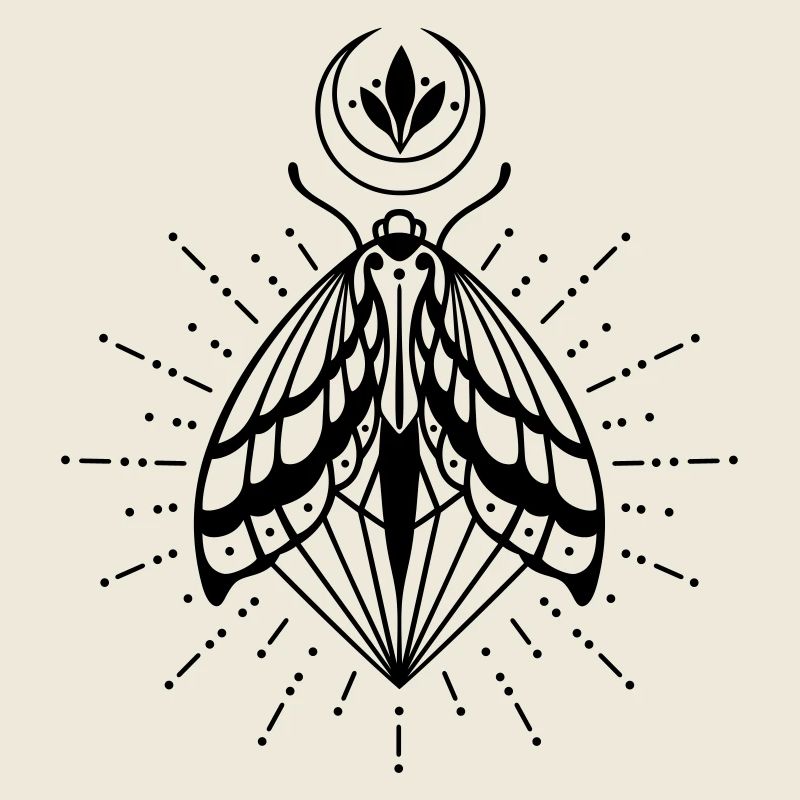 Moth moon crystal diamond firefly