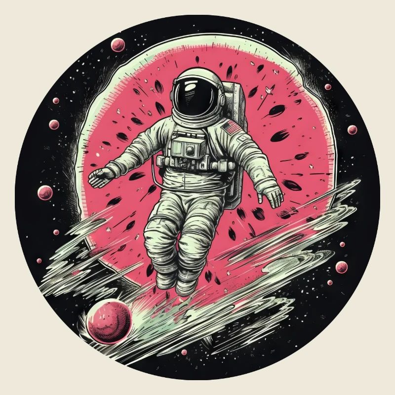Astronaute sur la Lune de la pastèque - Creative World