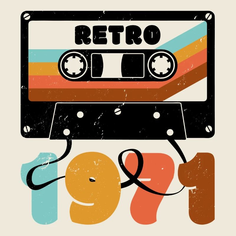 1971 Cassette de musique rétro
