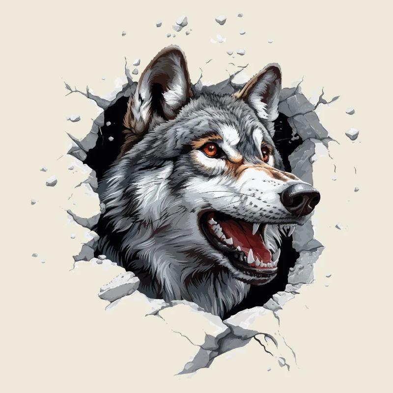 Funny Wolf Dog