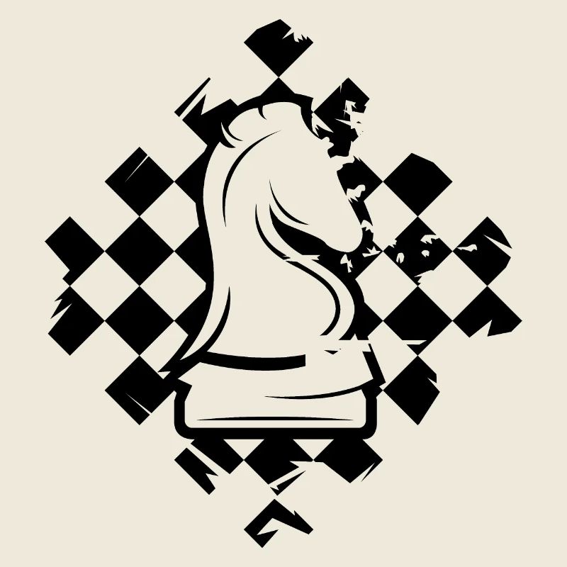 Terrain d’échecs Chevalier Cheval Illustration Club Logo