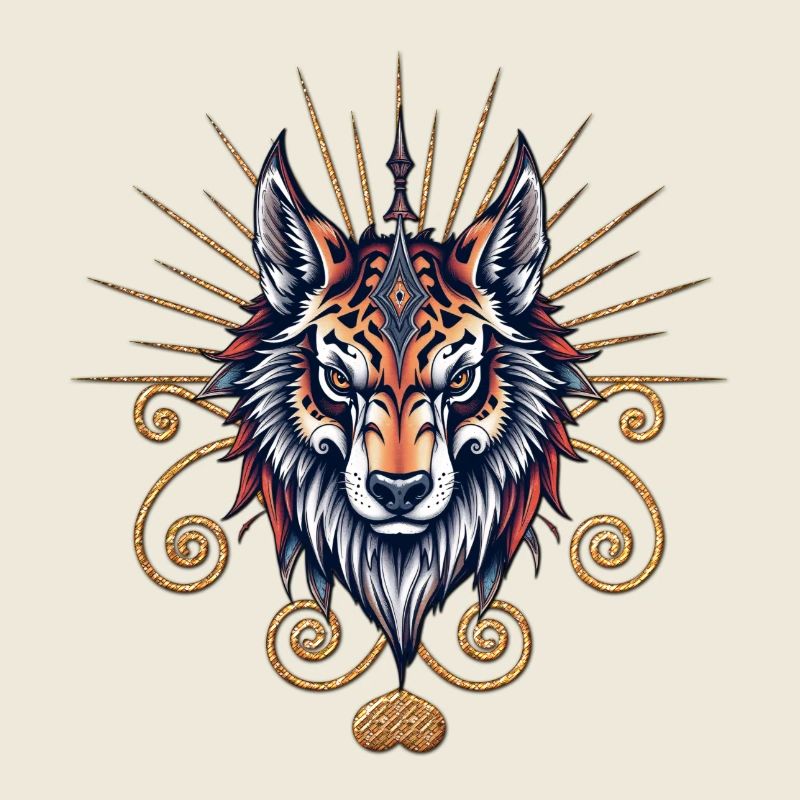 Atemberaubender Wolfskopf