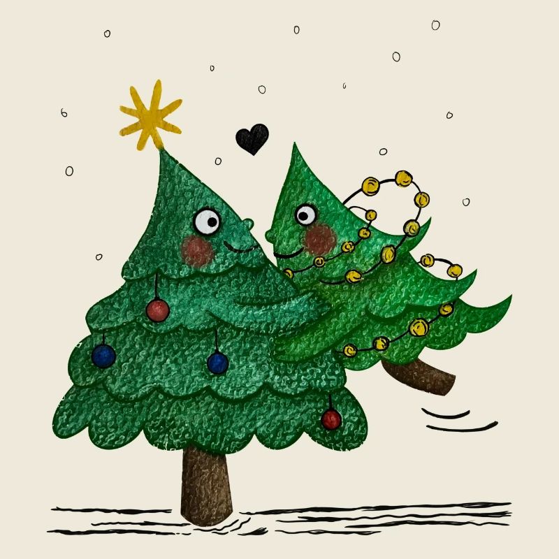 Niedliche Weihnachtsbäume