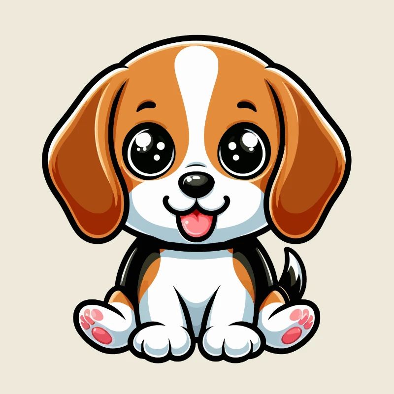 Chien Beagle Kawaii