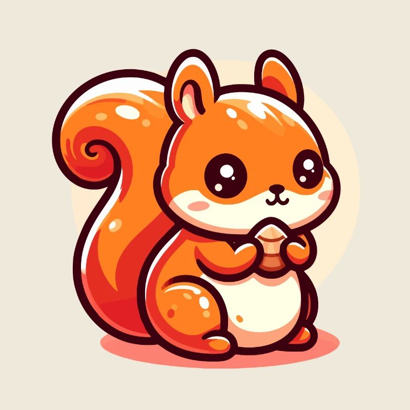 Cute Squirrel Eats a Seed