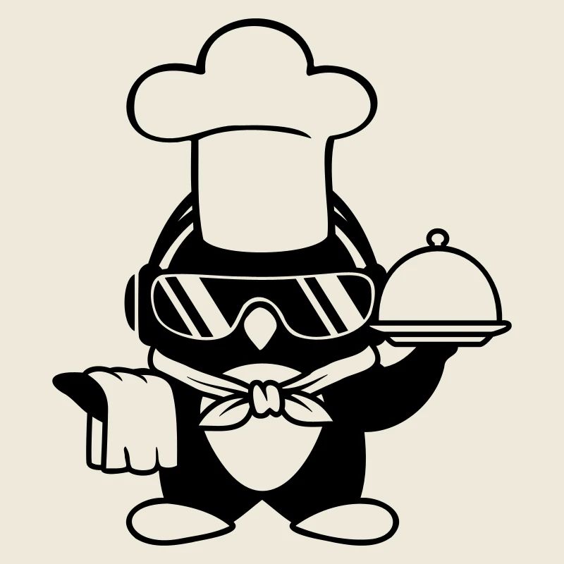 Penguin Chef Chef Chef Hat Cooking Sunglasses