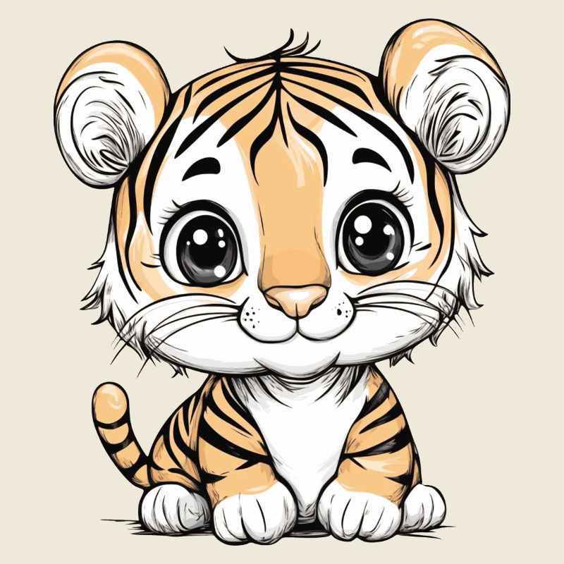 Petit tigre mignon