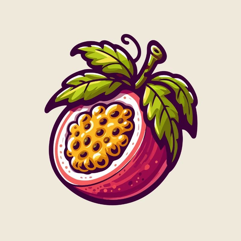 Illustration de Fruit de Passiflore Vibrante