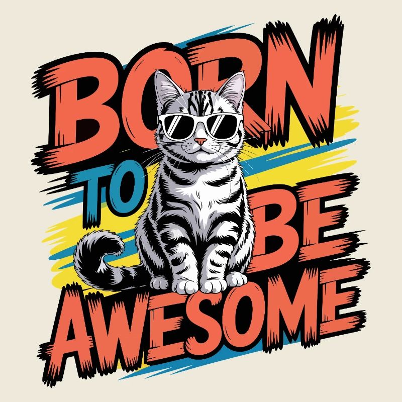 Né pour être génial, chat cool