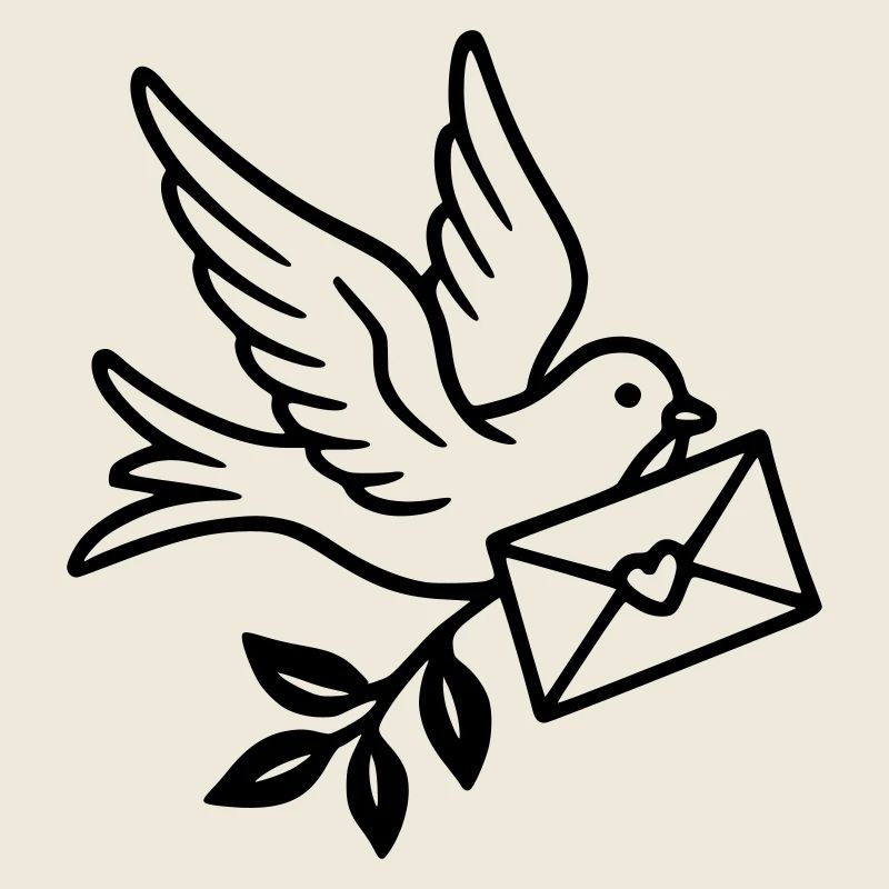 Mariage - Lettre colombe